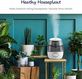 img 2 attached to 22 Hours Of Ultra Quiet Operation: Tredy Humidifier For Bedroom, Nursery & Large Rooms (2.2L, 260Ft² Coverage) - Grey