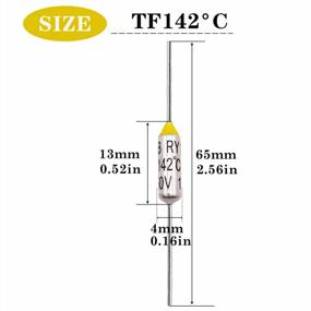 img 2 attached to Tnisesm 10 Pcs 142 Degree Metal Thermal Cutoffs Thermal Fuse 10A 250V With Non-Insulated Butt Connectors(22-18 AWG) For Motor Transformer Electric Industrial Home Appliance 142°+BN0.75