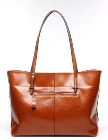 img 3 attached to Covelin Women'S Genuine Leather Tote - Soft, Stylish Shoulder Bag