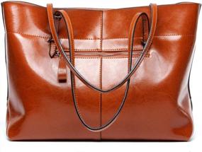 img 2 attached to Covelin Women'S Genuine Leather Tote - Soft, Stylish Shoulder Bag