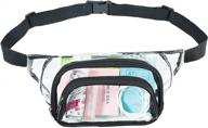 stadium-approved clear fanny pack: covax cleared fashionable waist bag for sporting events, concerts, and festivals. logo