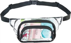 img 4 attached to Stadium-Approved Clear Fanny Pack: COVAX Cleared Fashionable Waist Bag For Sporting Events, Concerts, And Festivals.