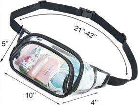 img 3 attached to Stadium-Approved Clear Fanny Pack: COVAX Cleared Fashionable Waist Bag For Sporting Events, Concerts, And Festivals.