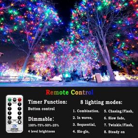 img 3 attached to Transform Your Outdoor Space With KNONEW'S 1000 LED 403Ft Multicolor String Lights For Christmas, Weddings, And Parties!