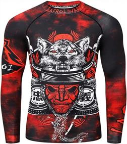 img 4 attached to LAFROI Men'S Long Sleeve UPF 50+ Performance Compression Rash Guard Shirt - CLY08C