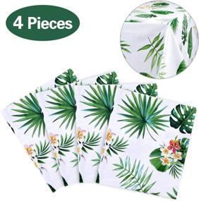 img 3 attached to 🏝️ Hawaiian Disposable Tablecloths: Festive Rectangular Decor for Children's Parties & Events!