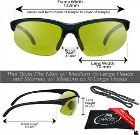 img 3 attached to Stay Ahead In The Game With ProSPORT Bifocal Reader Sunglass For Active Nighttime Sports - HD Lenses, Strap & Half Rim Design
