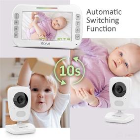 img 2 attached to 👶 Video Baby Monitor with 5.0" Screen & 2 Cameras - 1000ft Range, 8 Hour Battery, 2-Way Talk, Night Vision, Temperature Monitor - No WiFi Needed