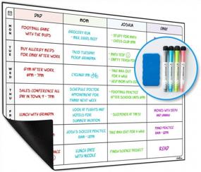 img 4 attached to Stay Organized With WallDeca Magnetic Dry Erase Fridge Calendar - 17 X 12 Inches For Perfect Family Planning (1 Pack)