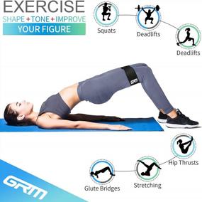 img 2 attached to Get Stronger With GRM Resistance Loop Bands Set For Women - Ideal For Booty And Leg Workouts!