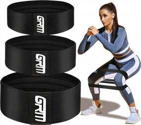 img 4 attached to Get Stronger With GRM Resistance Loop Bands Set For Women - Ideal For Booty And Leg Workouts!