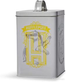 img 3 attached to Harry Potter Hogwarts House Crests Tin Storage Canister With Lid - Spacious 6-Inch x 4-Inch White 🏰 Metal Container - Vibrant Gryffindor, Hufflepuff, Slytherin & Ravenclaw Emblem On Each Side - Ideal for Organizing and Storing