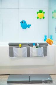img 4 attached to 🛀 COLSEN Bath Kneeler and Elbow Rest Pad Set: Thick 1.5 inch Kneeling Pad for Optimal Elbow, Knee, and Arm Support - Large Bathtub Kneeling Pad with Convenient Toy Organizer