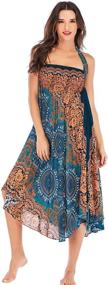 img 2 attached to FEOYA Womens Bohemian Pleated Clothing Women's Clothing ~ Skirts