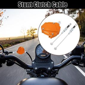 img 3 attached to Motoforti Universal Motorcycles Stunt Clutch Easy Pull Cable Line Aluminum Alloy Clutch Economizer System Orange