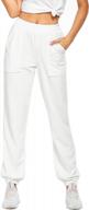 🩳 misakia ladies high waisted workout jogger sweatpants with pockets - thin active lounge trousers for 2021 spring summer logo