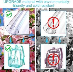 img 1 attached to 🎒 Stylish and Durable Clear Backpack: Heavy Duty Transparent Bookbag for Women and Men