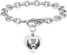 img 4 attached to 🕊️ Heartfelt Remembrance: Imrsanl Cremation Bracelet with Angel Wings - A Lasting Memorial for Loved Ones