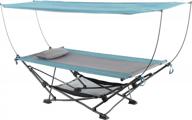 mac sports collapsible portable removable canopy hammock h806s-201, teal logo