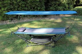 img 2 attached to Mac Sports Collapsible Portable Removable Canopy Hammock H806S-201, Teal