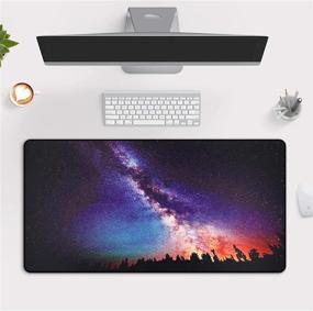 img 4 attached to Enhance Your Gaming Experience With ONMIER One Piece Extended Mouse Pad - XL, Non-Slip And Waterproof Desk Mat For Office And PC Gamers