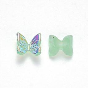 img 1 attached to 20Pcs Mini Resin Butterfly Cabochon Beads For DIY Jewelry Making & Nail Art Decoration - 6.5X3.5Mm