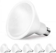 amico 6 pack dimmable par38 led bulbs - 5000k daylight, 1050 lm, waterproof for indoor/outdoor use - ul certified logo