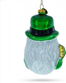 img 2 attached to Irish Charm For The Holidays: BestPysanky Glass Leprechaun Santa Christmas Ornament