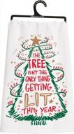 getting lit: primitives by kathy christmas dish towel, 28 x 28-inches, guaranteed to make you smile logo