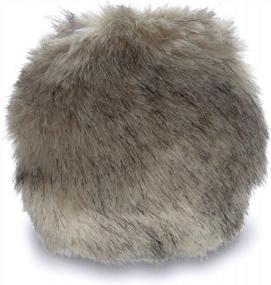 img 2 attached to Bernat Grey Lynx Faux Fur Pom Pom, 3-inch: The Perfect Accessory for Trendy Winter Hats