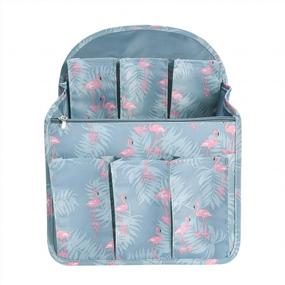 img 4 attached to Large HOYOFO Backpack Organizer Insert - Lightweight Nylon Shoulder Bag Divider For Rucksack Purse And Flamingo Organiser Insert