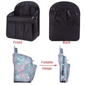 img 1 attached to Large HOYOFO Backpack Organizer Insert - Lightweight Nylon Shoulder Bag Divider For Rucksack Purse And Flamingo Organiser Insert