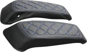 img 4 attached to 🛵 XFMT Motorcycle Saddlebag Lid Covers: Upgraded Protection for Harley Davidson FL Touring '14-'22 Road King Street Glide Road Glide Electra Glide, in Sleek Black Blue