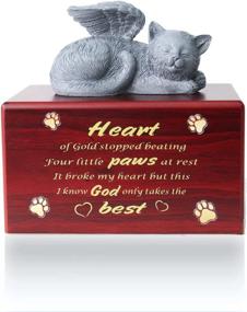 img 4 attached to 🐾 Alwar Pet Urns and Memory Boxes: Cat and Dog Funeral Items with Angelic Touch - Ideal for Cremation Ashes and Souvenirs for Medium to Large Dogs, Small Animals, and Pet Favorites