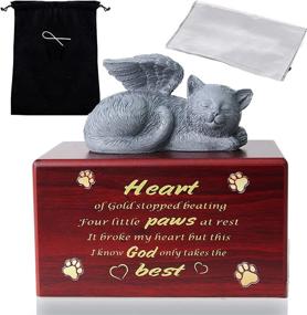 img 3 attached to 🐾 Alwar Pet Urns and Memory Boxes: Cat and Dog Funeral Items with Angelic Touch - Ideal for Cremation Ashes and Souvenirs for Medium to Large Dogs, Small Animals, and Pet Favorites