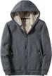 winter sherpa-lined hooded sweatshirt: men's comfortable and warm full-zip fleece jacket coat for casual wear logo