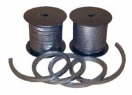 flexible graphite braided compression packing for pump valve or mechanical seal - graficbraid style 1000 - 1/2" x 1/2", 8ft length logo