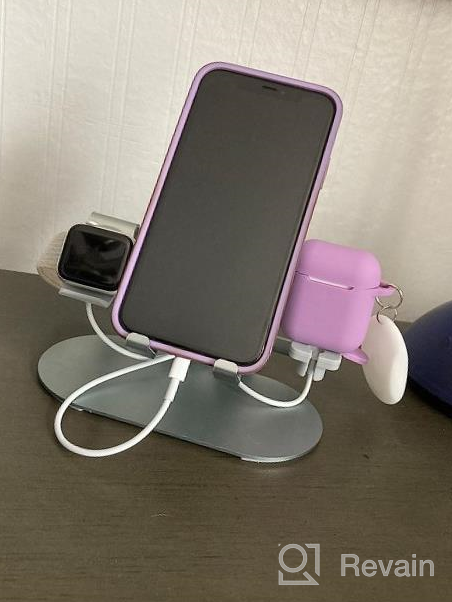 img 1 attached to Ultimate Aluminum Charging Station For Apple Watch, IPad, AirPods, And IPhone - Space Gray Edition. Compatible With IWatch Series 1-8, IPad, AirPods Pro 1-3, And IPhone 6S To 14 review by Alicia Pattinson