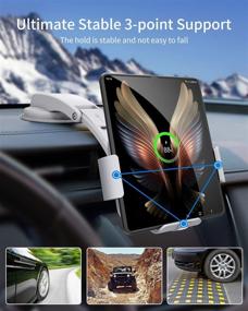 img 1 attached to 🔌 JOYVEVA Dual Coil Wireless Car Charger for Galaxy Z Fold 4/3 - Fast Charging Phone Holder & Landscape Mount (White)