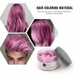 img 3 attached to 6 Colors Hair Coloring Wax Temporary Hair Clay Pomades 4.23 Oz- Purple Green Gray Gold Pink Blue Hair Dye - Natural Hair Dye Material Disposable Hair Styling Clay Ash For Cosplay,Halloween,Party