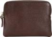fmeida men's leather wallet with coin purse, change pouch, and card holder - ideal birthday gift in coffee brown logo
