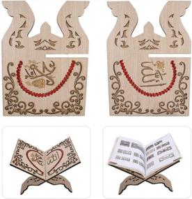 img 1 attached to Support Coran Book Holder Board Quran Stand Detachable Quran Scripture Books Stand Holders For Home Office Decoration Ornament