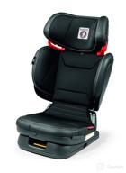 🚗 peg perego viaggio flex 120 - booster car seat - 40 to 120 lbs - made in italy - licorice, black color logo