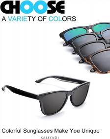img 3 attached to KALIYADI Polarized Sunglasses For Women And Men, UV Protection, Classic Rectangle Style, Fashionable Sun Glasses