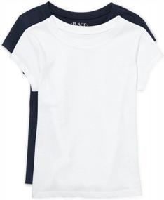 img 4 attached to Girls' Short Sleeve Basic T-Shirt - Perfect For Layering From The Children'S Place