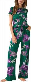 img 3 attached to Stylish And Comfortable: LAINAB Women'S Floral Summer Jumpsuits With Loose Short Sleeves