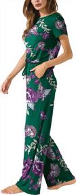 img 2 attached to Stylish And Comfortable: LAINAB Women'S Floral Summer Jumpsuits With Loose Short Sleeves