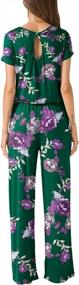 img 1 attached to Stylish And Comfortable: LAINAB Women'S Floral Summer Jumpsuits With Loose Short Sleeves
