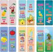 60-pack creanoso fruits reading is cool educational bookmarks for kids – quality gift tokens for boys, girls, teens & young bookworms logo