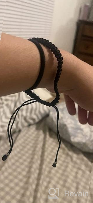 img 1 attached to 🧿 Vintage Evil Eye Hamsa Hand Bracelet: Handmade Woven Red Black String Bracelet for Protection and Luck - Perfect for Women, Men, Teen Girls, and Boys review by Ryan Hill